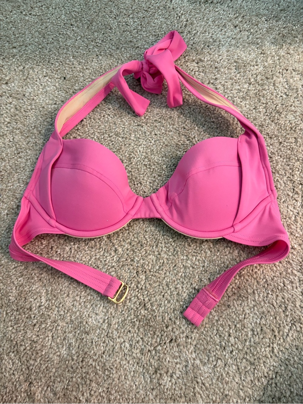 cupcakes & cashmere Pink Halter Bikini Top